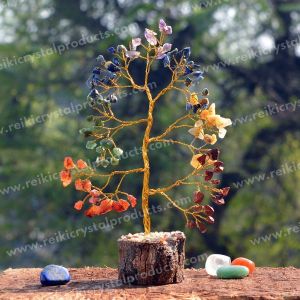 7 Chakra Natural Chips 100 Beads Tree