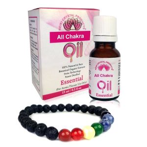 All Chakra Essential Oil - 15 ml  with Aroma Therapy Bracelet