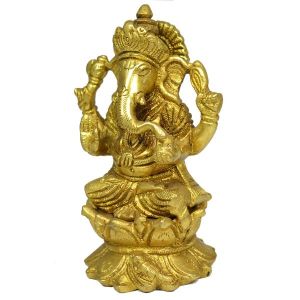 Brass Ganesha for Home Décor, Gifting, Diwali-700-800 Gram Approx 