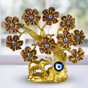 Elephant Evil Eye Tree for Home Decor Good Luck, Gift & Decorative Showpiece