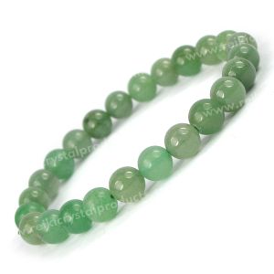 Green Jade 8 mm Round Bead Bracelet