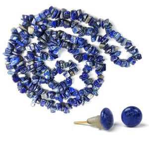 Lapis Lazuli Chip Mala / Necklace With Earring