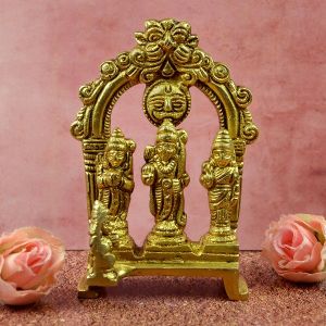Brass Lord Ram Darbar Murti Ram Parivar Statue Small Size 4 Inch Approx