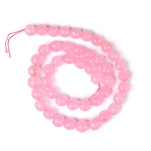 Rose Quartz 8 mm Faceted Beads for Jewelery Making Bracelet, Necklace / Mala