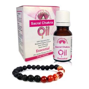 Sacral Chakra Essential Oil -15 ml with Aroma Therapy Bracelet