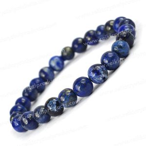 AAA Lapis Lazuli 8 mm Round Bead Bracelet