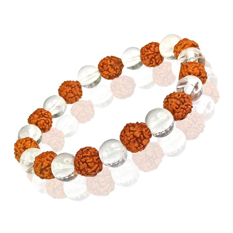 Buy ASTRODIDI Rudraksha Crystal Sphatik Stone Combination Bracelet Original  For Men and Women at Amazon.in