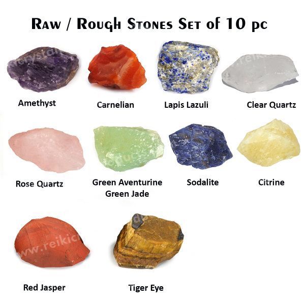 Natural 10 pc Raw / Rough Stone Kit