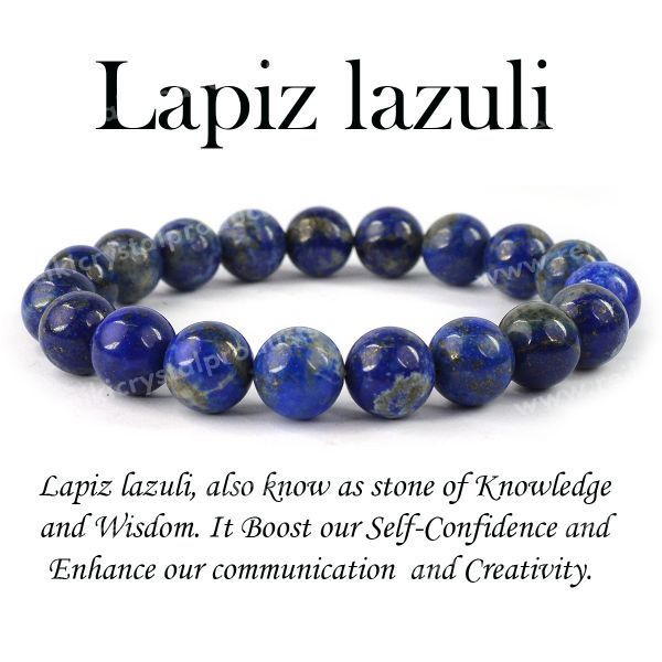 LAPIS LAZULI Bracelet Stretch Fit Handmade With Gift Bag & Card Crystal  Gemstone 8mm - Etsy