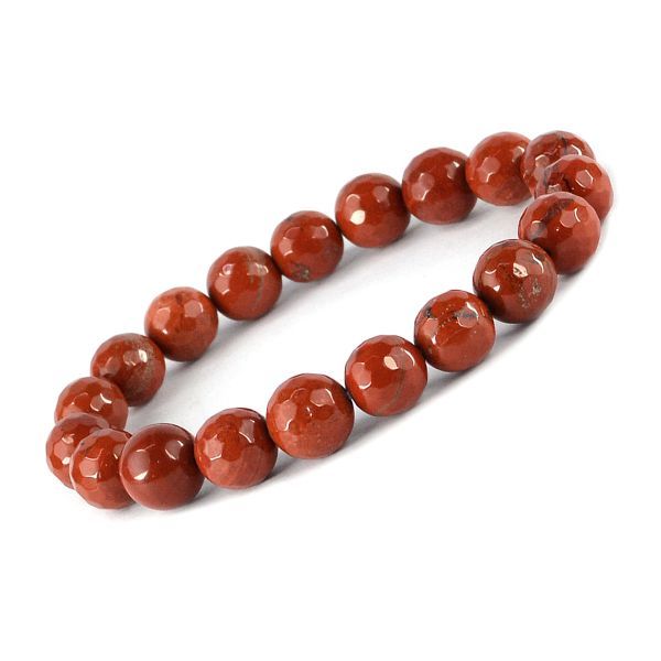 Red Goldstone Manmade Gemstone Nugget Stretch Bracelet – Crystal Gemstone  Shop
