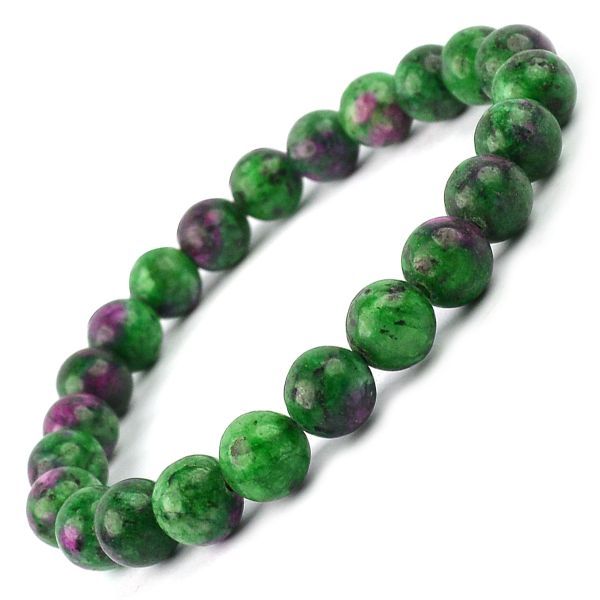 Buy Crystu Natural Ruby Zoisite Bracelet Crystal Stone 8mm Faceted Bead  Bracelet for Reiki Healing and Crystal Healing Stone Color  Green at  Amazonin