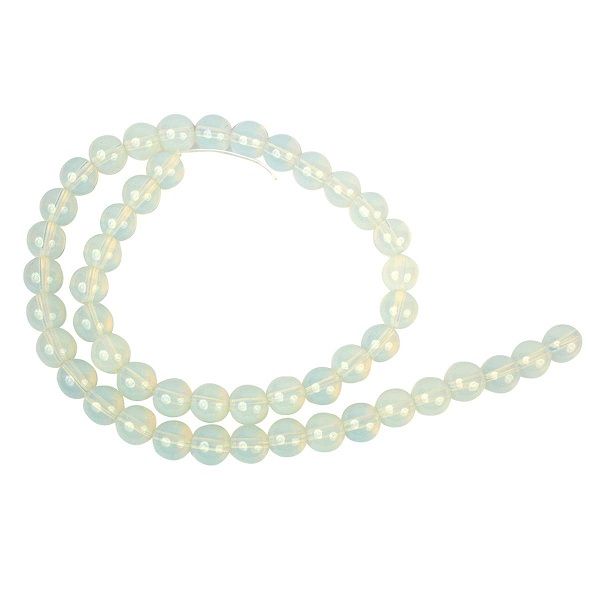 Vaibhav Jewellers Opalite 8 Mm Round Gemstone Smooth Beads Strands For Making  Bracelets N Mala at Rs 100/strand in Jaipur