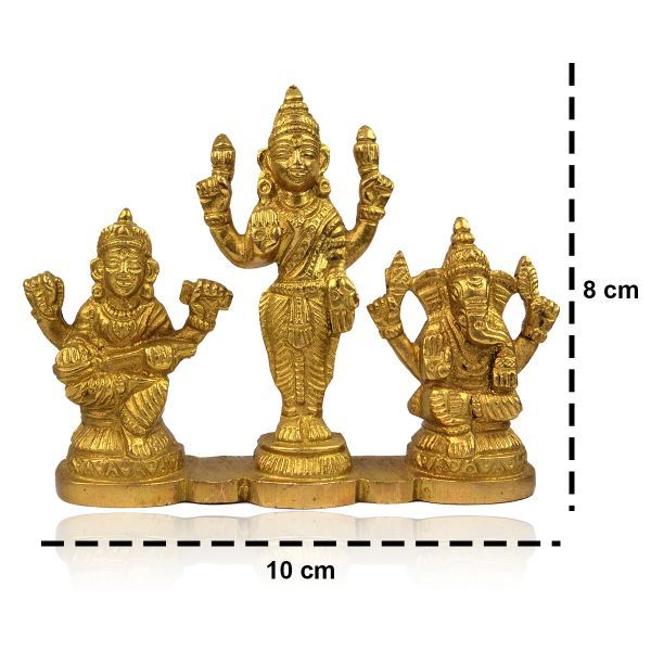  Evergrow Corp Set of 2 Pure 100% Brass Plate 3 for Bhog Prasad  Arti Vraja Krishna Ganesha Laxmi Worship Pooja : Home & Kitchen