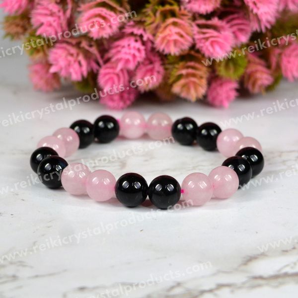 Buy Pink Crystal Beaded With Kundan Studs Bracelet