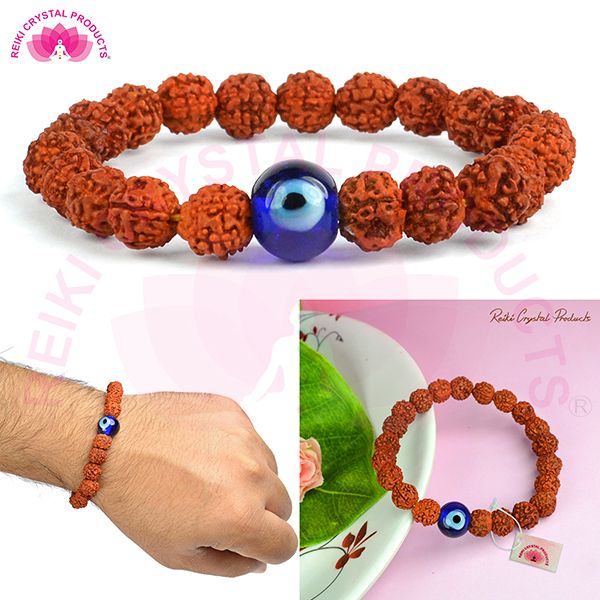Parnika (Formerly MJ) 925 Om Charm Rudraksha Silver Bracelet in Pure 92.5  Sterling Silver With Silver Flower Caps for Men Boys | With Certificate of  Authenticity | Gift For Him| - Parnika