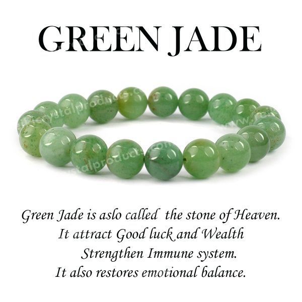 Buy Crystu Natural Green Jade Bracelet 7 Chakra with Buddha Head Crystal  Stone Bracelet for Reiki Healing and Crystal Healing Stones Color  Multi  at Amazonin