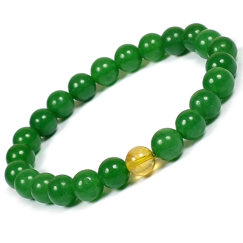 Buy Green Jade Bracelet for Wealth  Good Fortune  The Zen Crystals  The  Zen Crystals