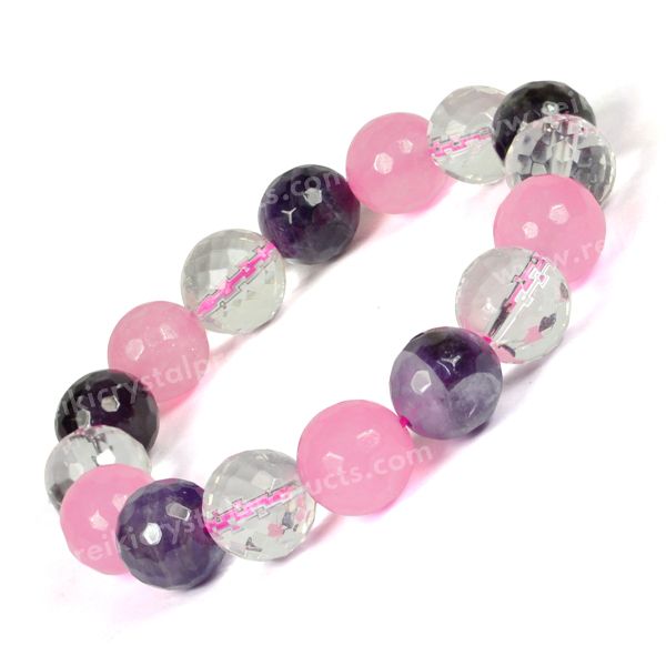 Certified One Rose Quartz Bracelet Crystal Bracelet Round Beads 8 mm Size   Tantra Astro