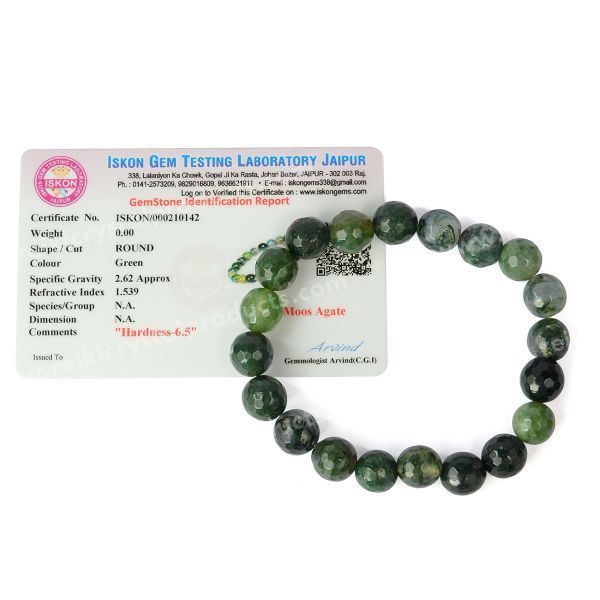 Certified Moss Agate 8mm Natural Stone Bracelet– Imeora