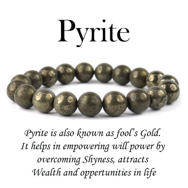 Pyrite Crown Jewel Beaded Bracelet in Silver. BellaRyann.com