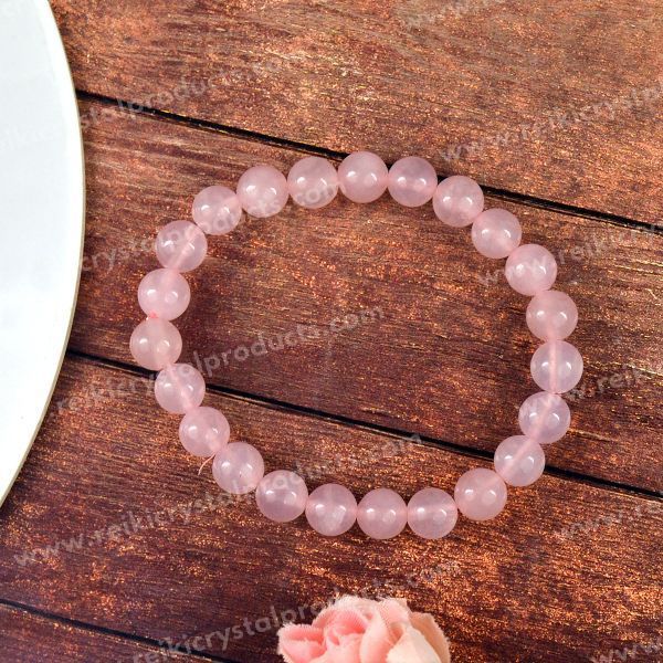 Natural Rose Quartz Bead Bracelet(4-12mm) - Rose Quartz Store