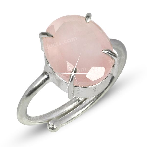 Buy V and J Jewels Rope Ring In Rose Quartz Gemstone for Women Online @  Tata CLiQ Luxury