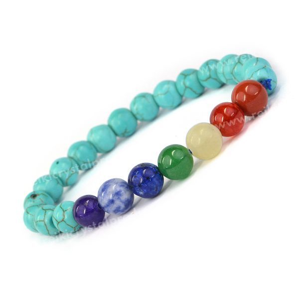 Bracelet CHAKRA turquoise Madamirma - Bracelets - keva